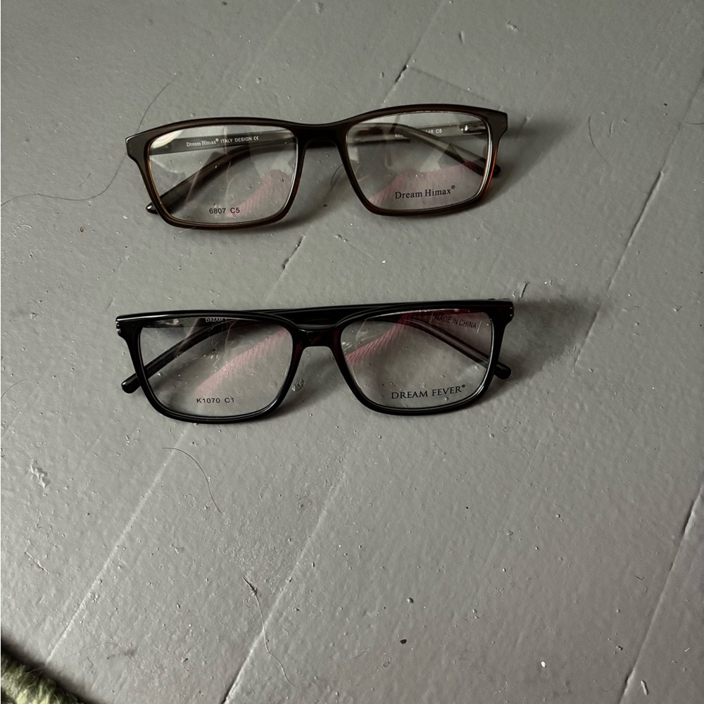 Modern Rectangular Black And Brown Glasses - image 1